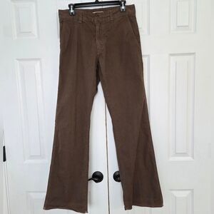 MENS JOHN VARVATOS USA DESIGNER ROCK & ROLL DARK BROWN CHINO PANTS 31 X 32
